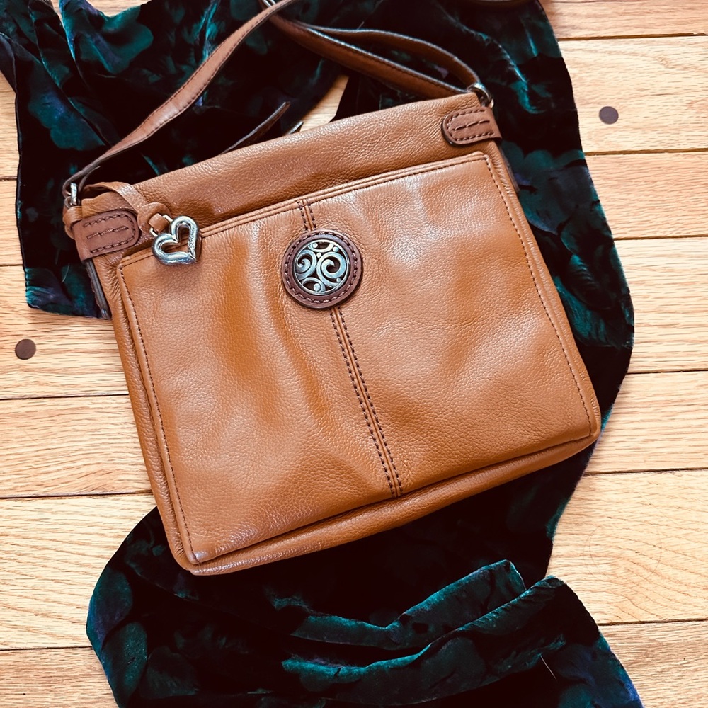 Brighton Vintage London Groove Sadie Brown Crossbody Bag with Organizer Wallet